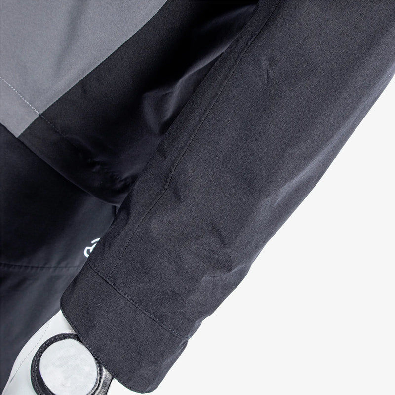 Axley is a Waterproof golf jacket for Men in the color Black/Forged Iron(6)