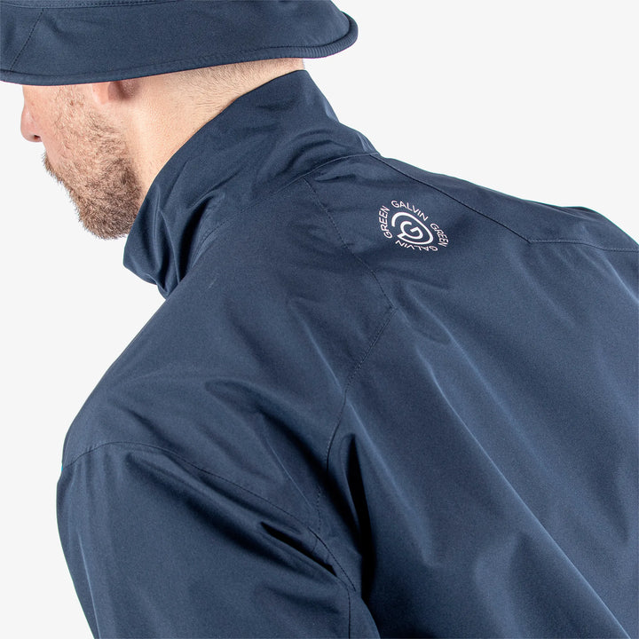 Axley is a Waterproof golf jacket for Men in the color Navy/Blue/White(7)