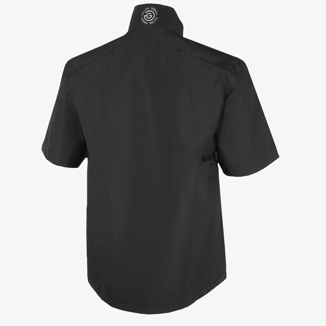 Axl is a Waterproof short sleeve golf jacket for Men in the color Black/White/Sunny Lime(7)