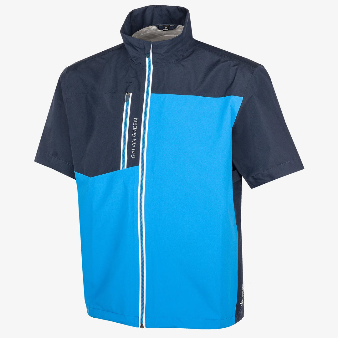 Axl is a Waterproof short sleeve golf jacket for Men in the color Blue/Navy/White(0)