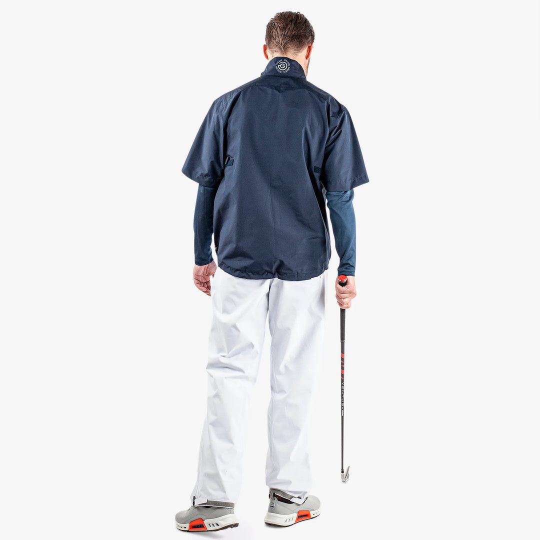 Axl is a Waterproof short sleeve golf jacket for Men in the color Blue/Navy/White(5)