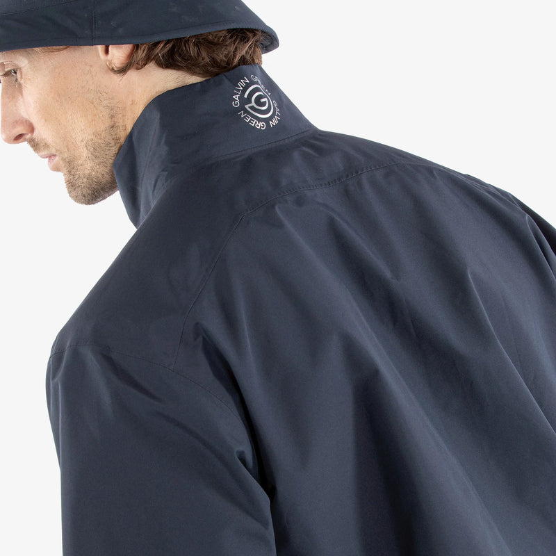 Axl is a Waterproof short sleeve golf jacket for Men in the color Navy/White(5)