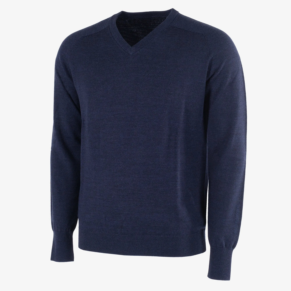 Carl is a Merino golf sweater for Men in the color Navy melange(0)