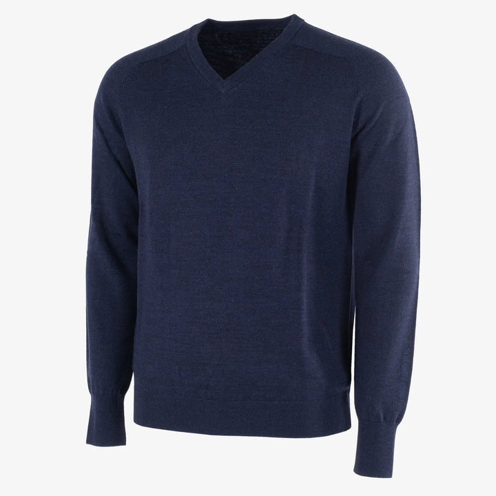 Carl is a Merino golf sweater for Men in the color Navy melange(0)