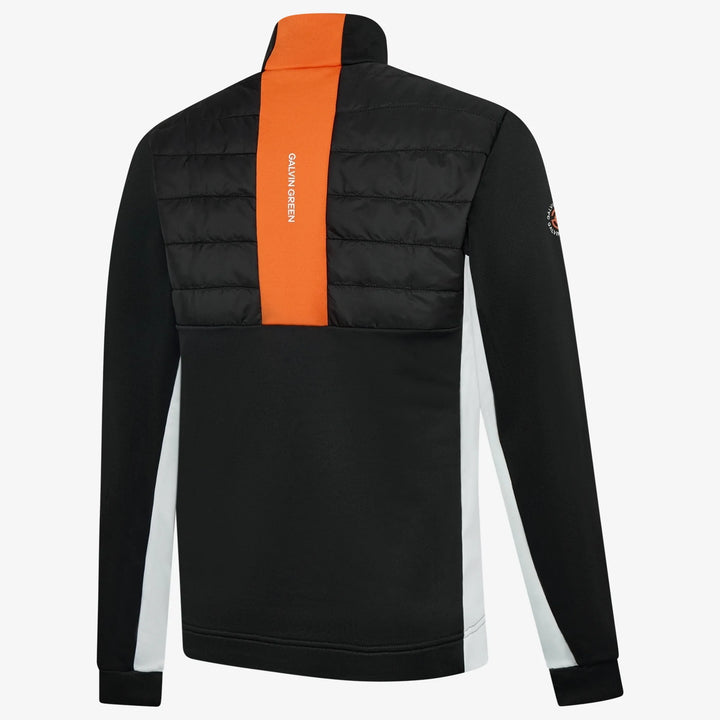 Dalton is a Insulating golf mid layer for Men in the color Black/White/Orange(6)