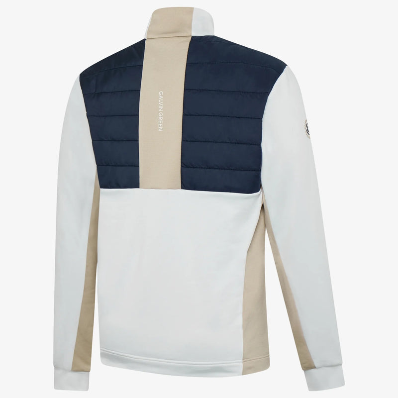 Dalton is a Insulating golf mid layer for Men in the color Sand/Navy/white(6)