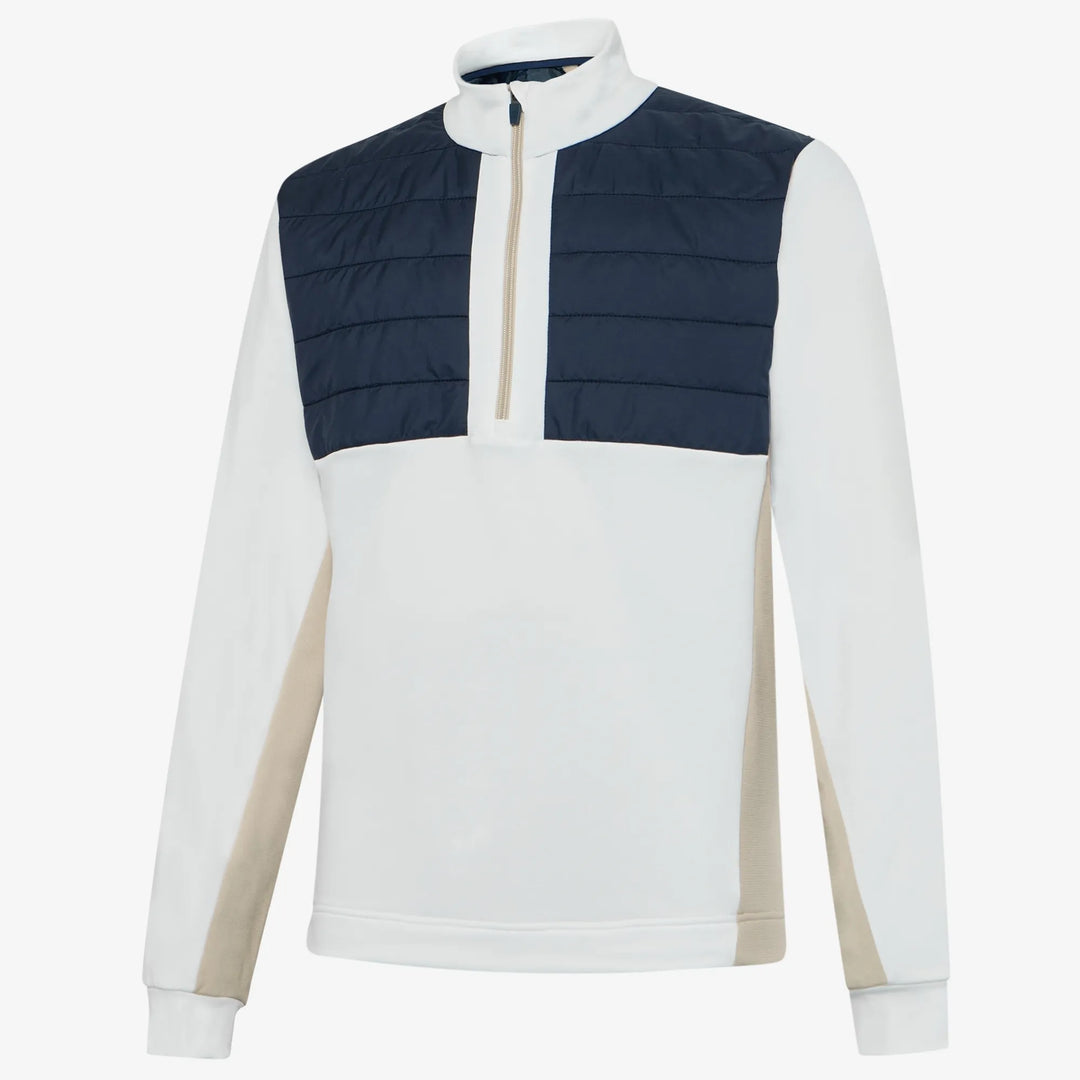 Dalton is a Insulating golf mid layer for Men in the color Sand/Navy/white(0)