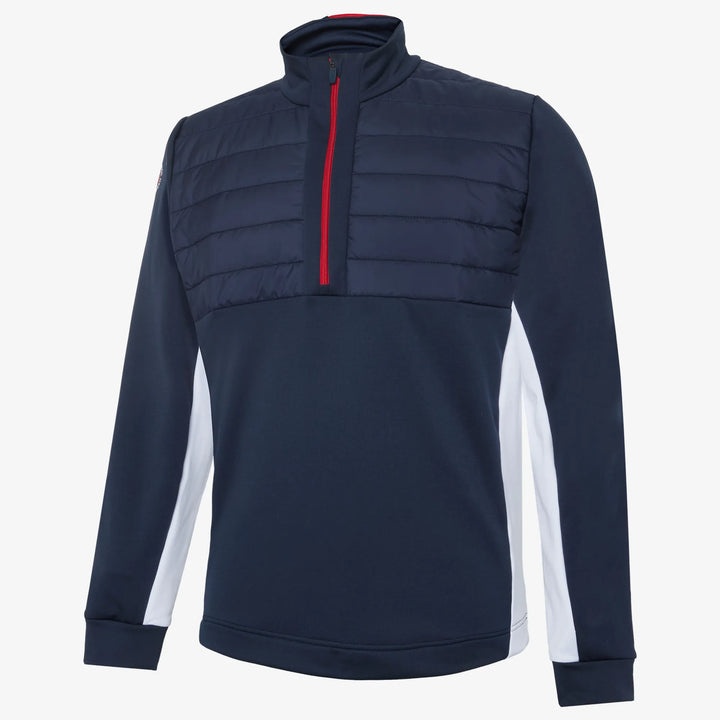 Dalton is a Insulating golf mid layer for Men in the color Navy/Red(0)