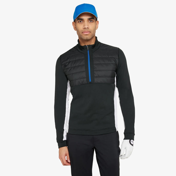 Dalton is a Insulating golf mid layer for Men in the color Black/Royal Blue(1)