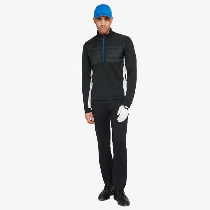 Dalton is a Insulating golf mid layer for Men in the color Black/Royal Blue(2)