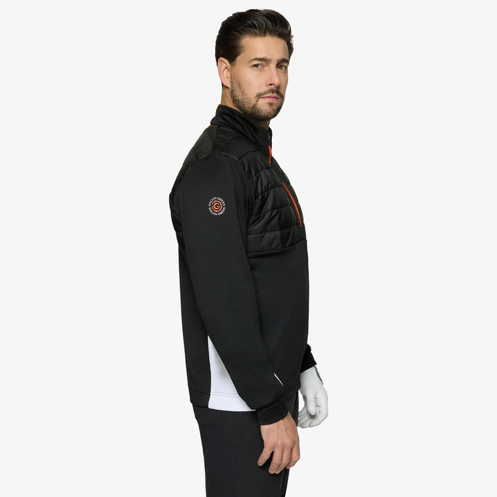 Dalton is a Insulating golf mid layer for Men in the color Black/White/Orange(3)