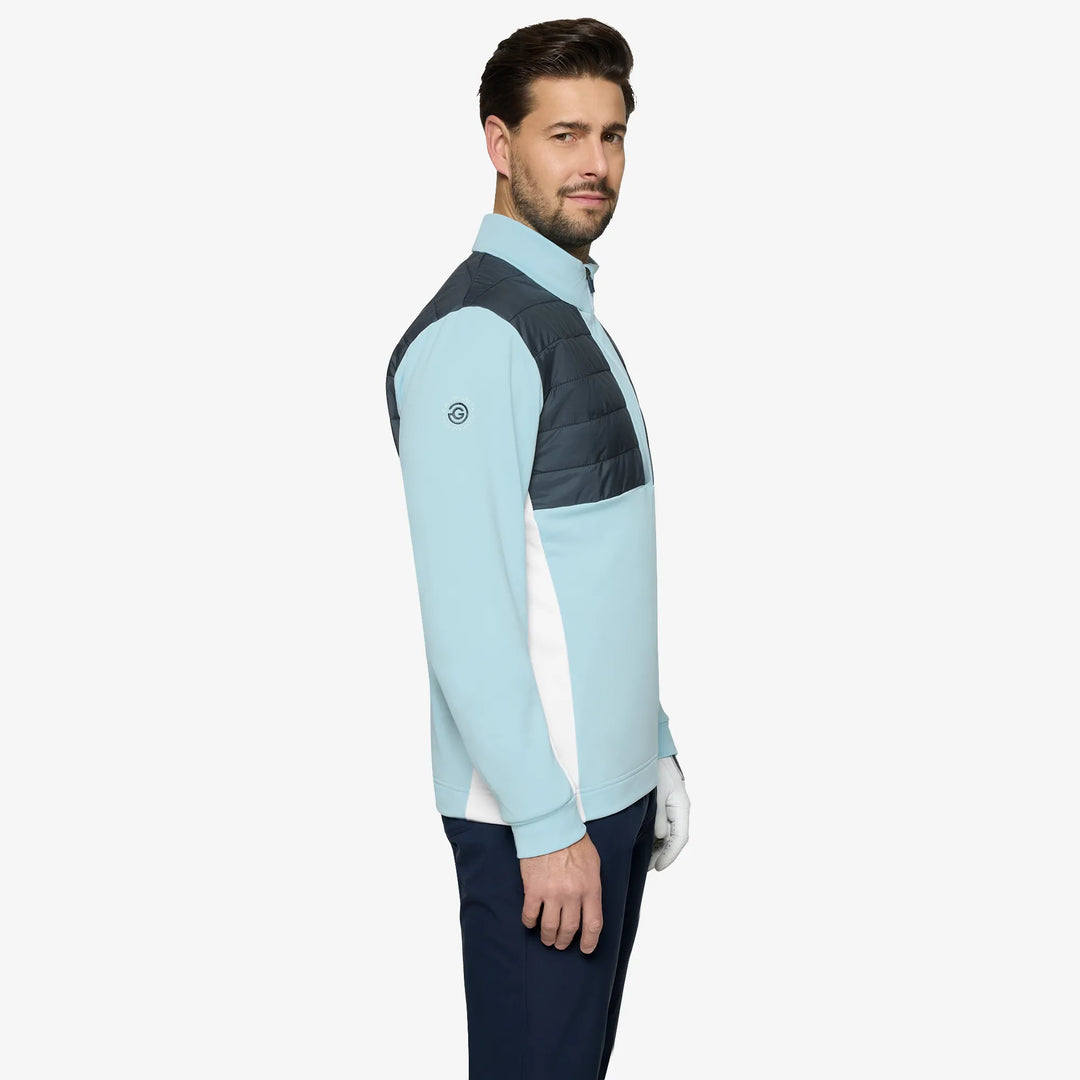 Dalton is a Insulating golf mid layer for Men in the color Crystal Blue/Navy(3)