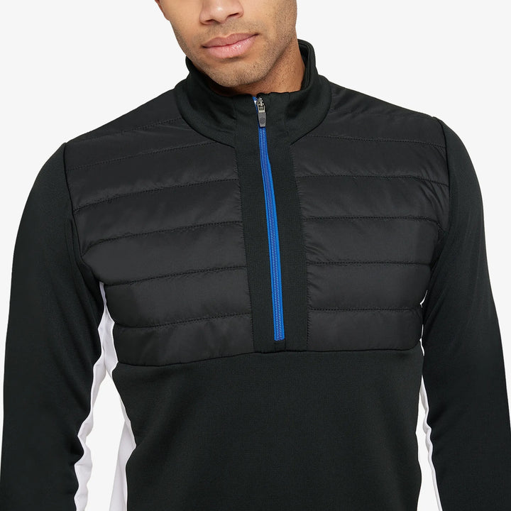 Dalton is a Insulating golf mid layer for Men in the color Black/Royal Blue(3)