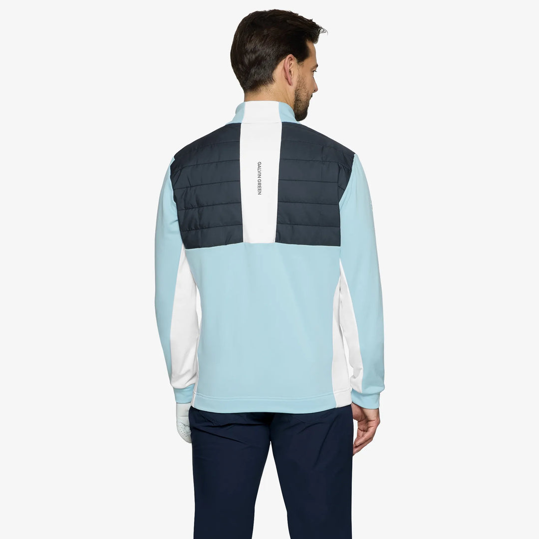 Dalton is a Insulating golf mid layer for Men in the color Crystal Blue/Navy(4)