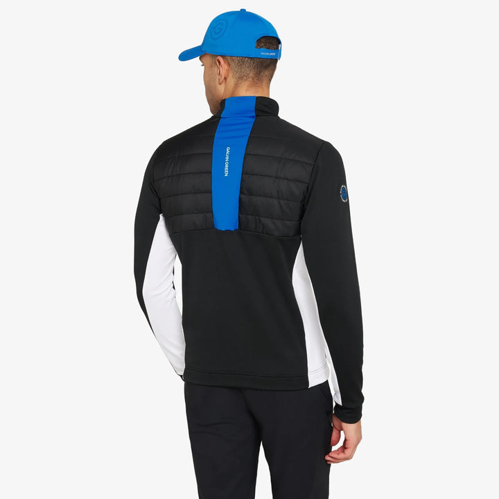 Dalton is a Insulating golf mid layer for Men in the color Black/Royal Blue(4)