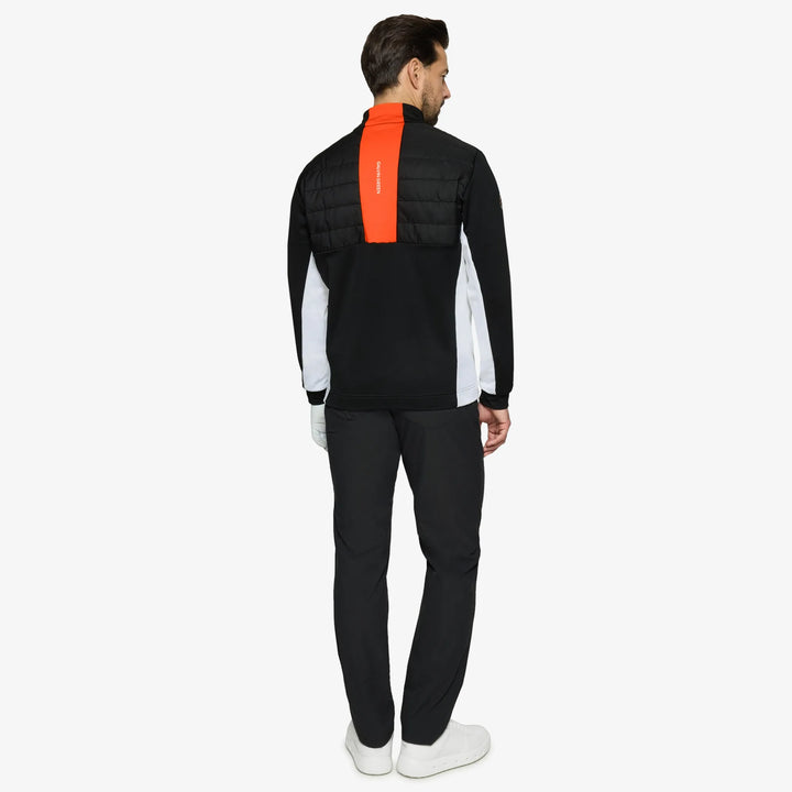 Dalton is a Insulating golf mid layer for Men in the color Black/White/Orange(5)