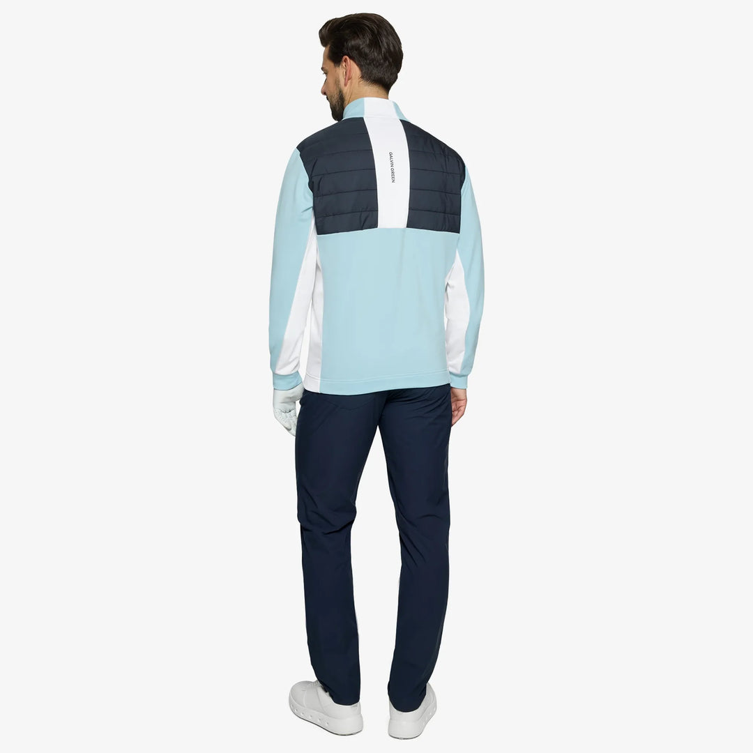 Dalton is a Insulating golf mid layer for Men in the color Crystal Blue/Navy(5)