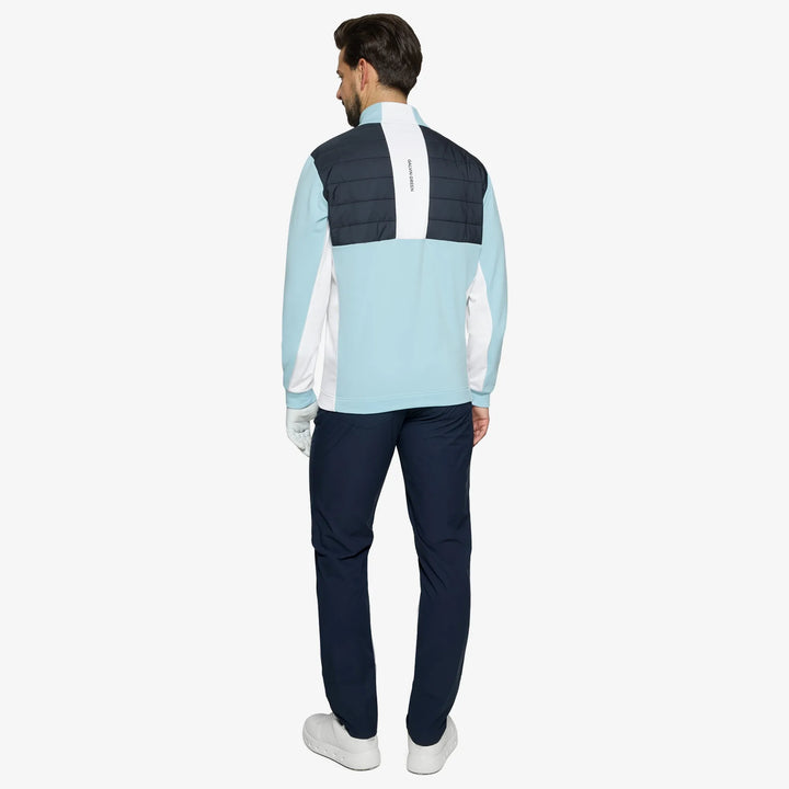 Dalton is a Insulating golf mid layer for Men in the color Crystal Blue/Navy(5)