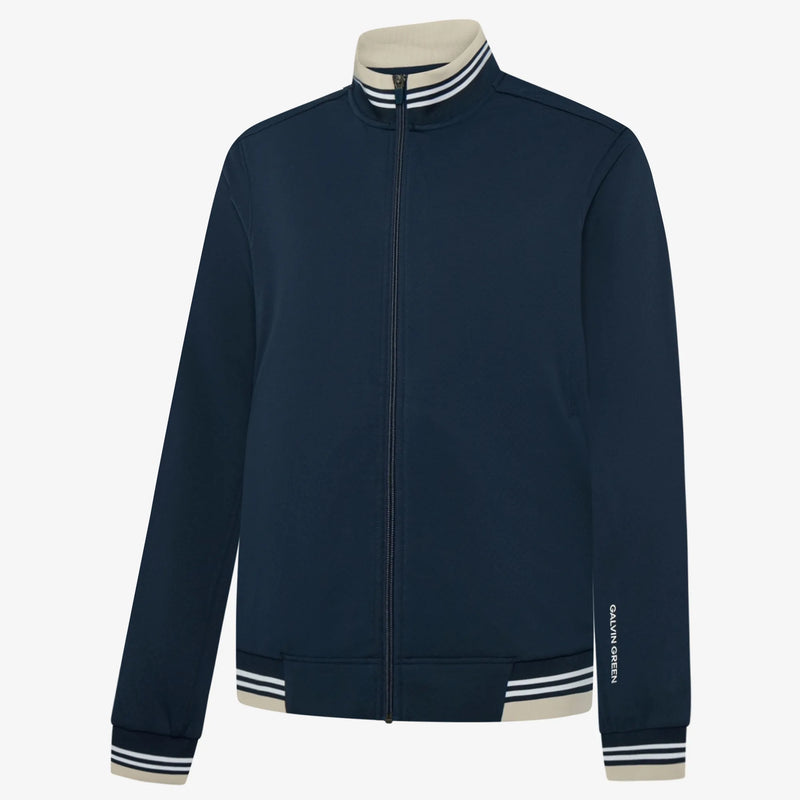 Daniel is a Insulating golf mid layer for Men in the color Sand/Navy/white(0)