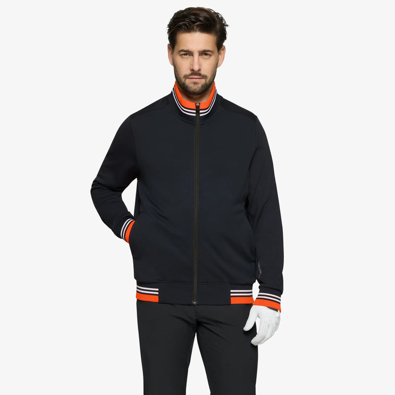 Daniel is a Insulating golf mid layer for Men in the color Black/White/Orange(1)