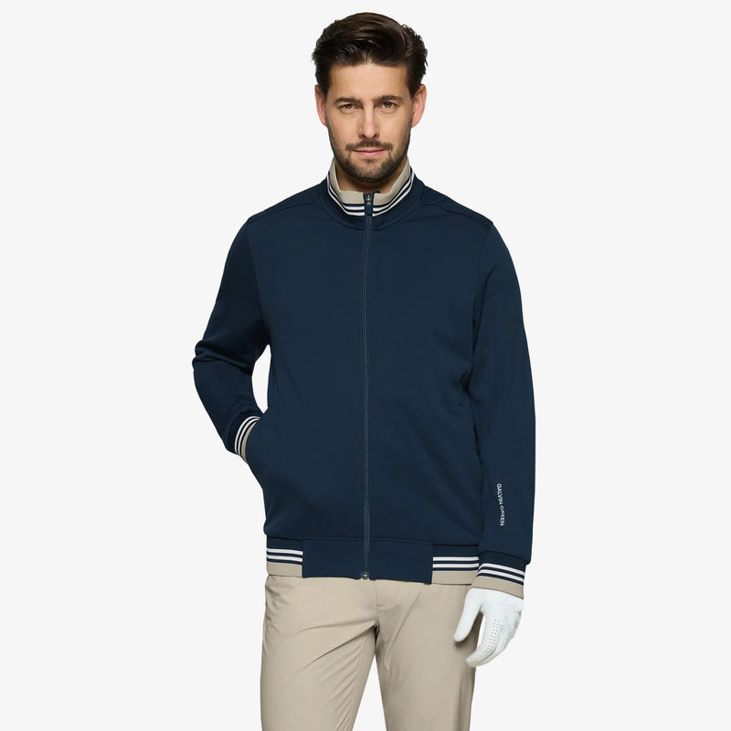 Daniel is a Insulating golf mid layer for Men in the color Sand/Navy/white(1)