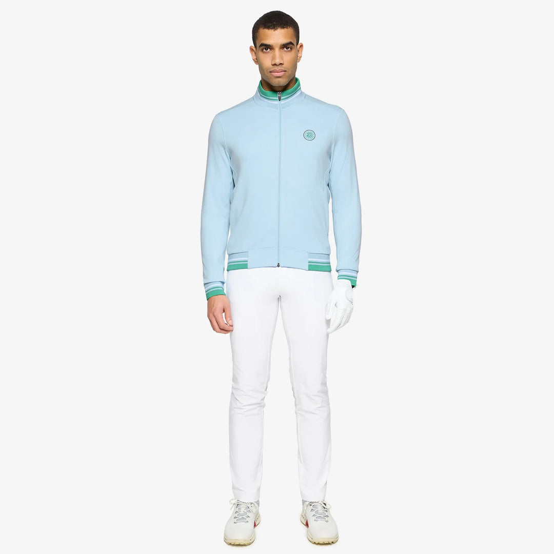 Daniel is a Insulating golf mid layer for Men in the color Crystal Blue(2)
