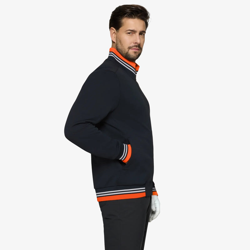 Daniel is a Insulating golf mid layer for Men in the color Black/White/Orange(3)