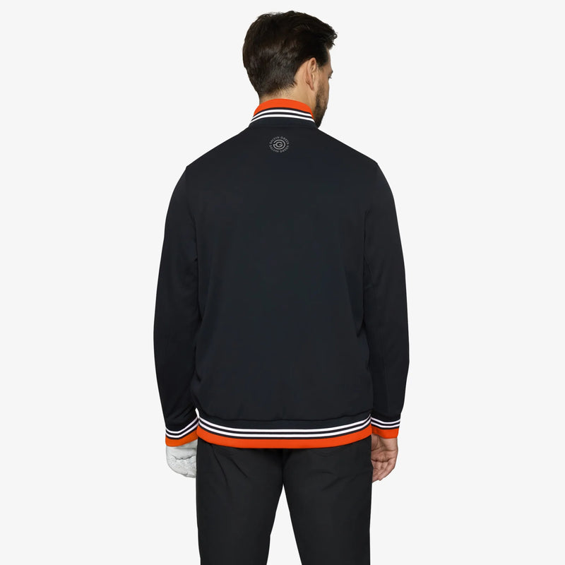 Daniel is a Insulating golf mid layer for Men in the color Black/White/Orange(4)