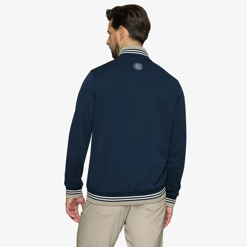 Daniel is a Insulating golf mid layer for Men in the color Sand/Navy/white(4)
