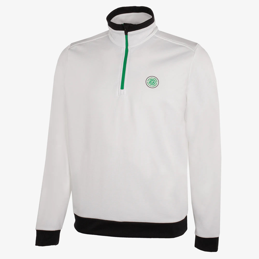 Dario is a Insulating golf mid layer for Men in the color White/Golf Green(0)