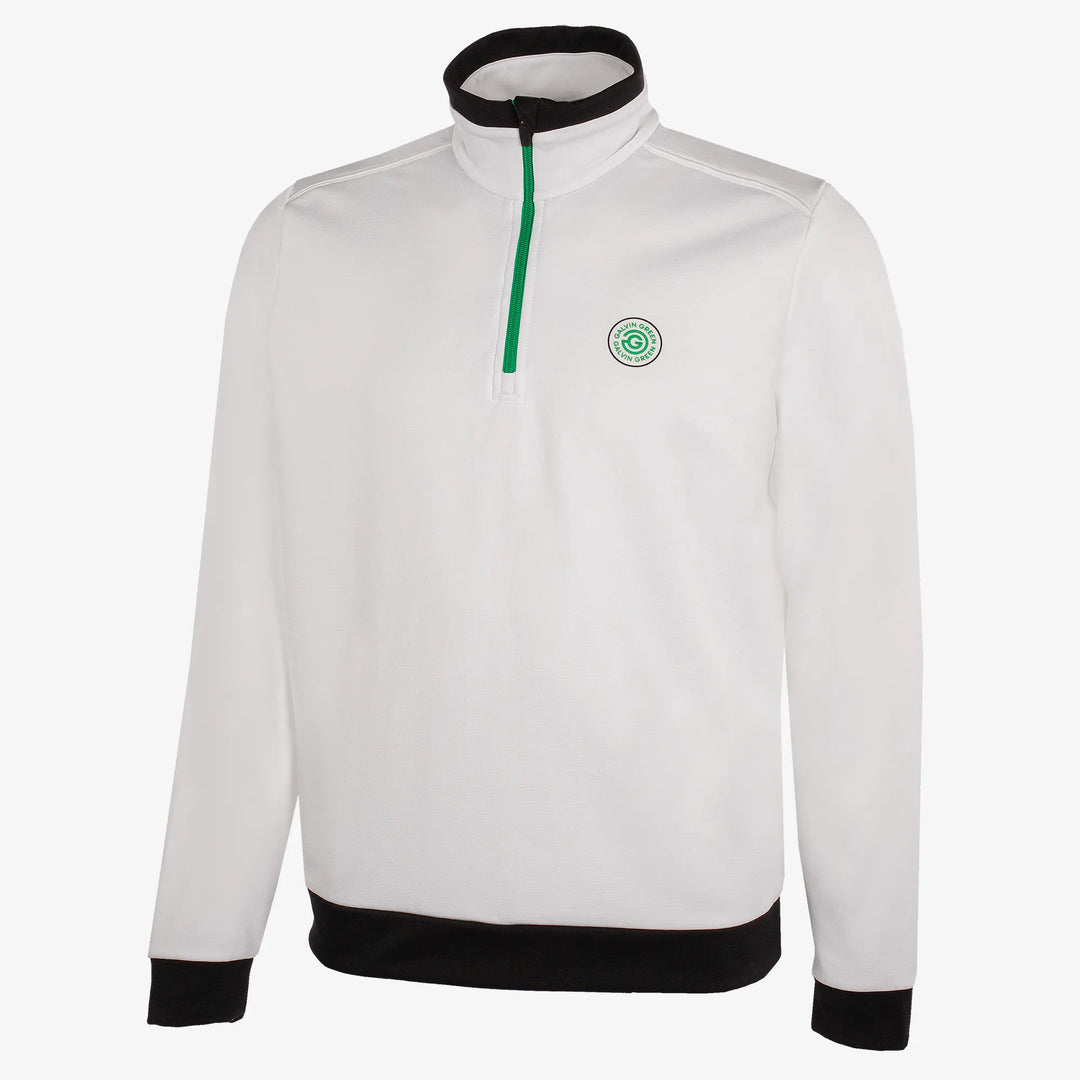 Dario is a Insulating golf mid layer for Men in the color White/Golf Green(0)