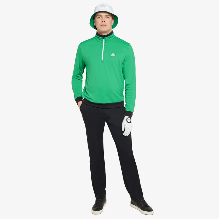 Dario is a Insulating golf mid layer for Men in the color Golf Green/White(2)