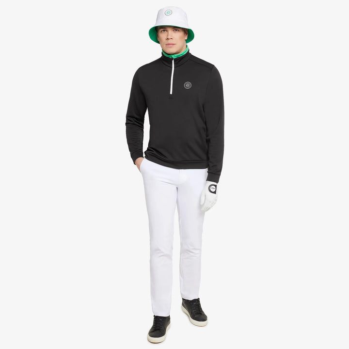 Dario is a Insulating golf mid layer for Men in the color Black/White(2)