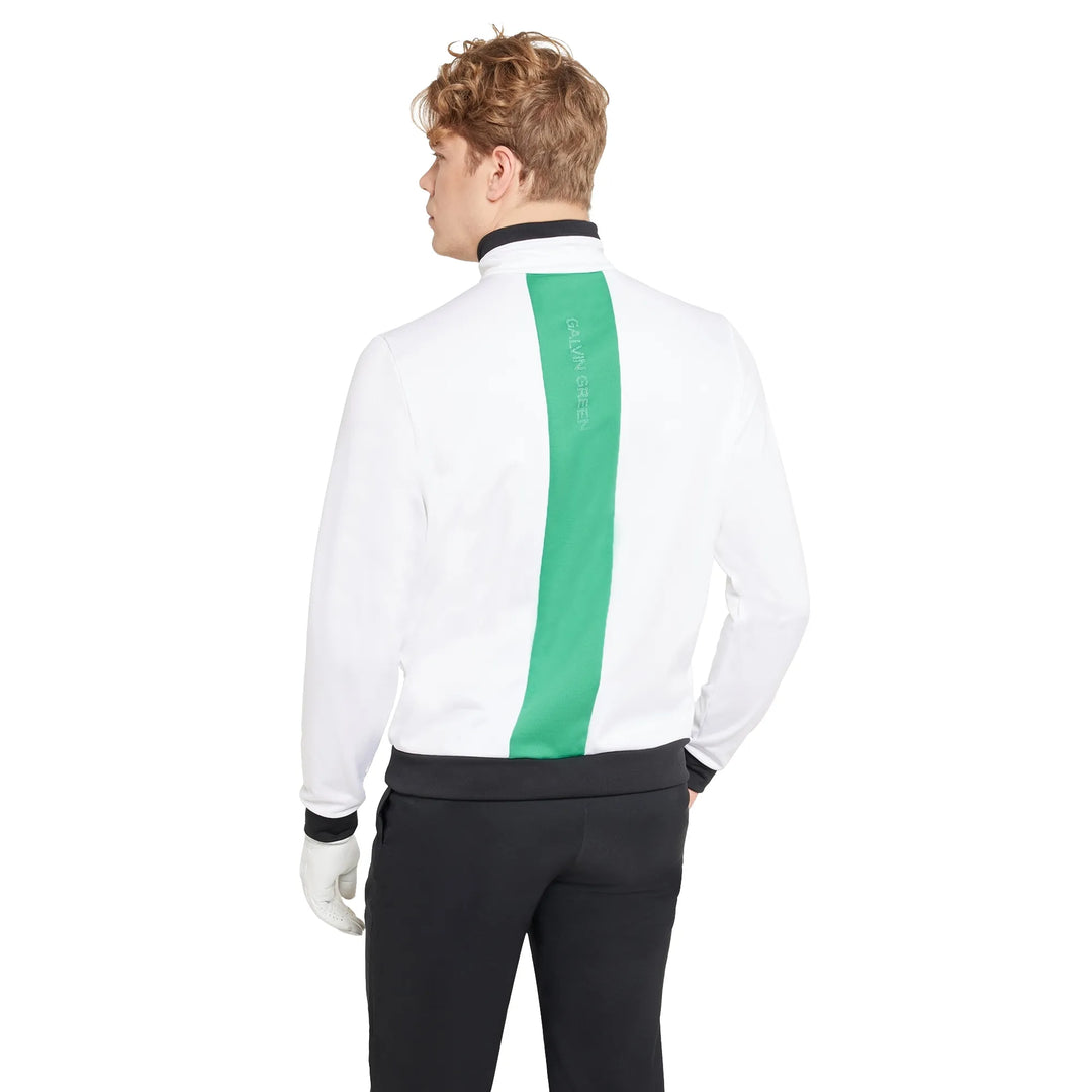 Dario is a Insulating golf mid layer for Men in the color White/Golf Green(4)