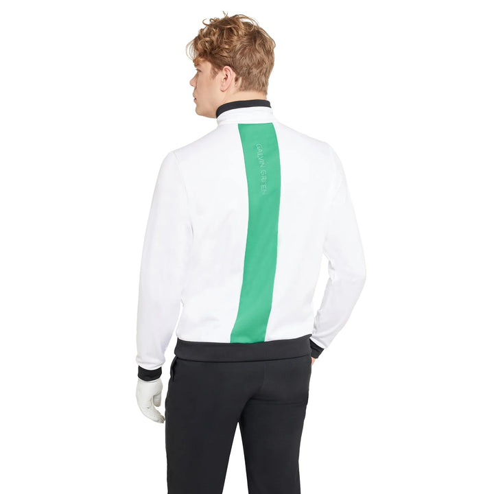 Dario is a Insulating golf mid layer for Men in the color White/Golf Green(4)