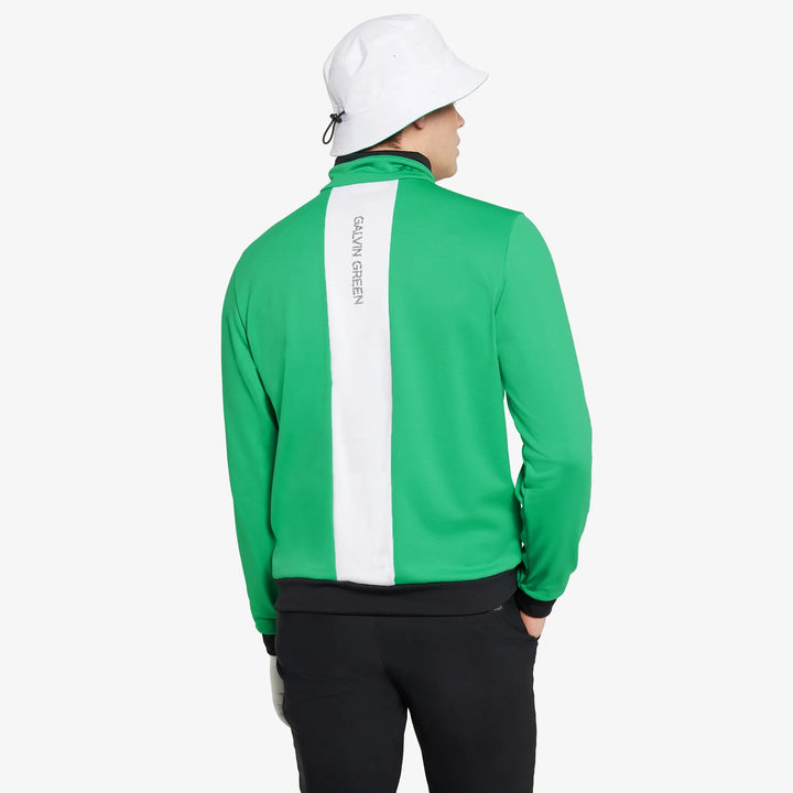 Dario is a Insulating golf mid layer for Men in the color Golf Green/White(4)