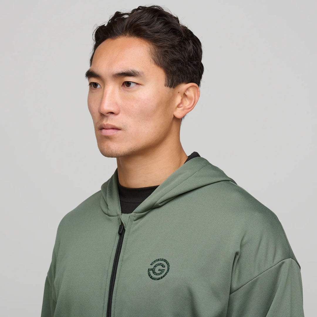 Darius is a Insulating golf mid layer for Men in the color Duck Green(3)