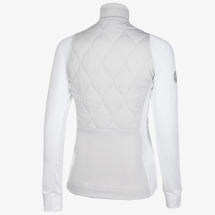 Darlena is a Insulating golf mid layer for Women in the color Cool Grey/White(9)