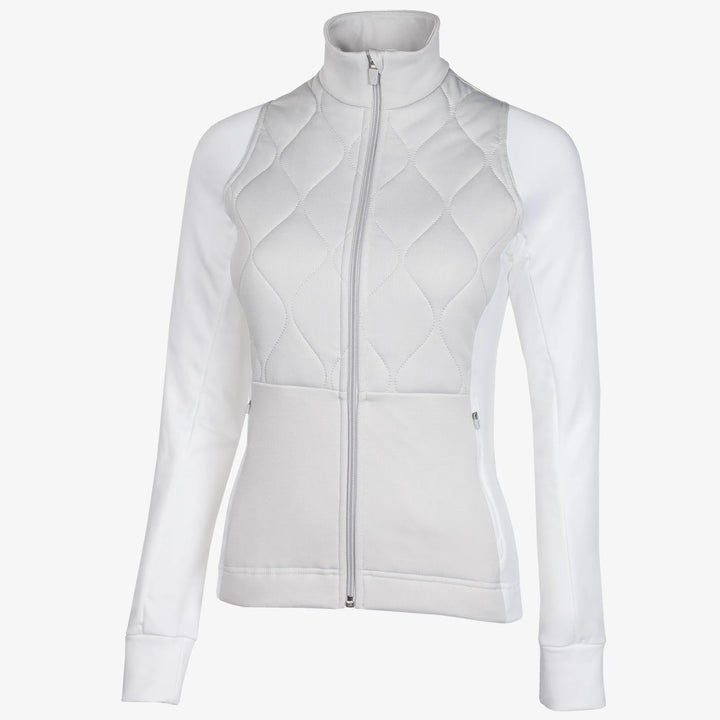 Darlena is a Insulating golf mid layer for Women in the color Cool Grey/White(0)