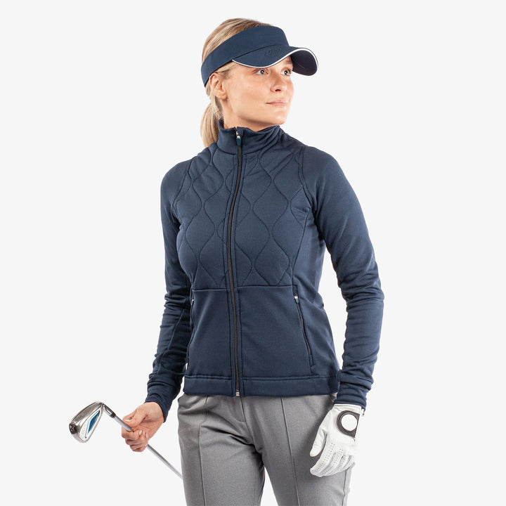 Darlena is a Insulating golf mid layer for Women in the color Navy(1)