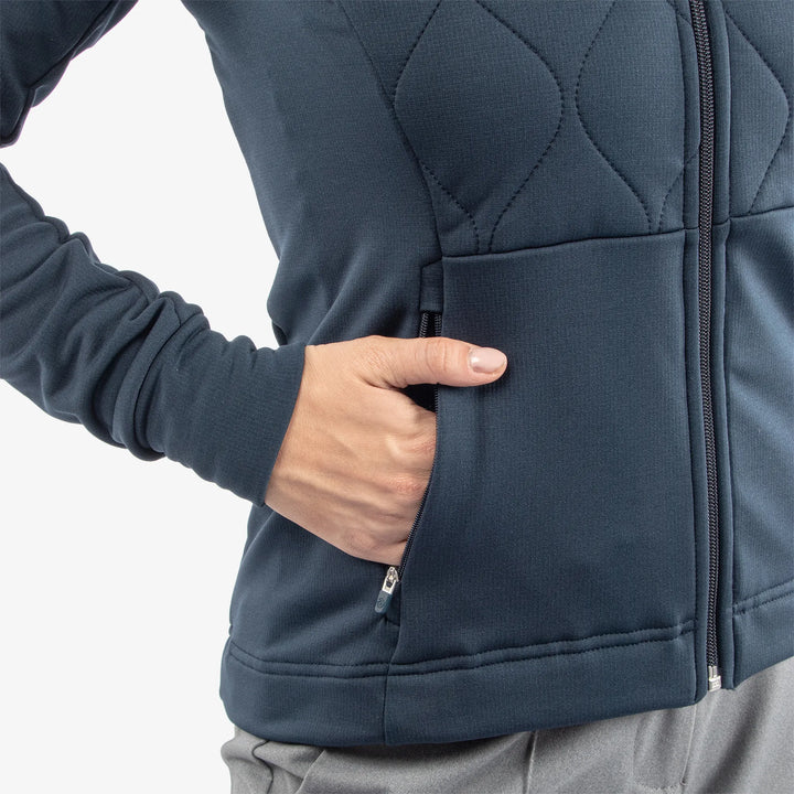 Darlena is a Insulating golf mid layer for Women in the color Navy(5)