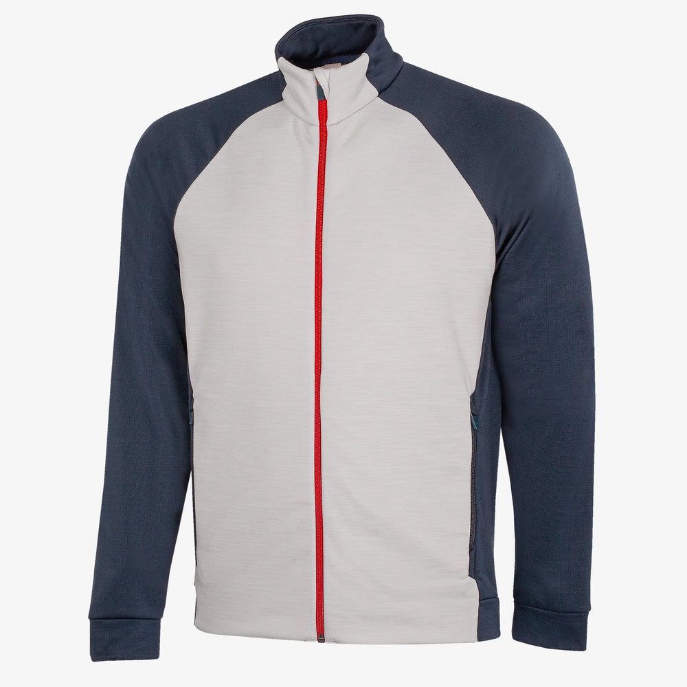 Darwin is a Insulating golf mid layer for Men in the color Cool Grey/Navy(0)