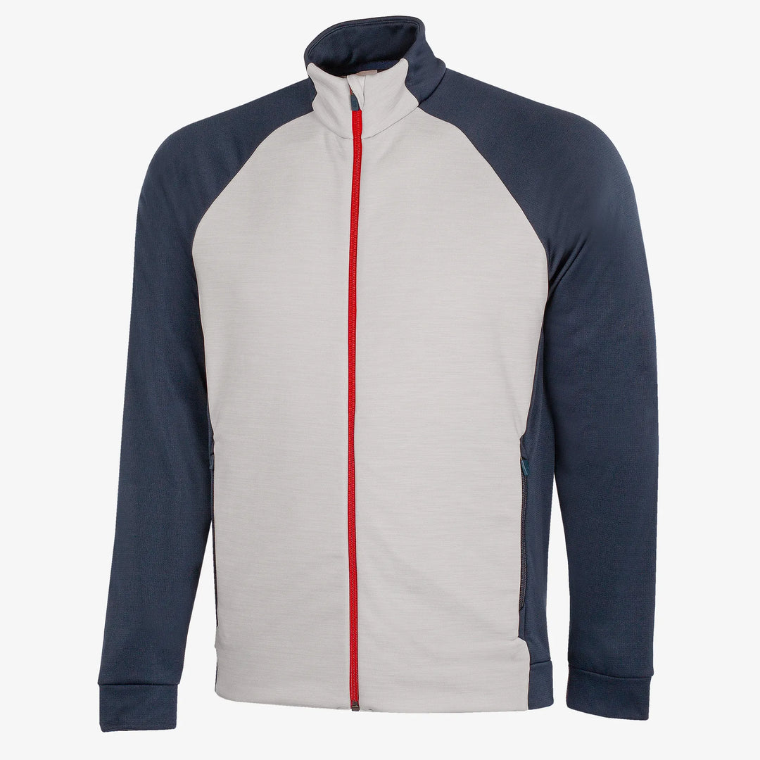 Darwin is a Insulating golf mid layer for Men in the color Cool Grey/Navy(0)