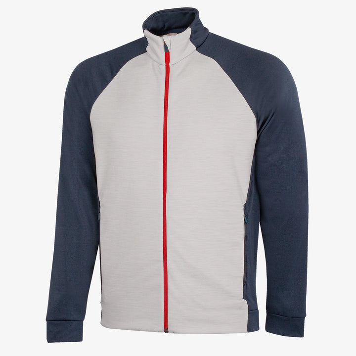 Darwin is a Insulating golf mid layer for Men in the color Cool Grey/Navy(0)