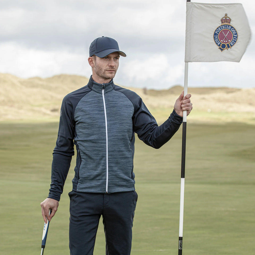 Darwin is a Insulating golf mid layer for Men in the color Moonlight Blue/Navy(9)