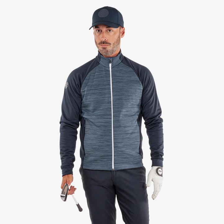 Darwin is a Insulating golf mid layer for Men in the color Moonlight Blue/Navy(1)