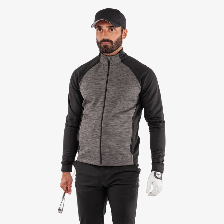 Darwin is a Insulating golf mid layer for Men in the color Forged Iron/Black (1)