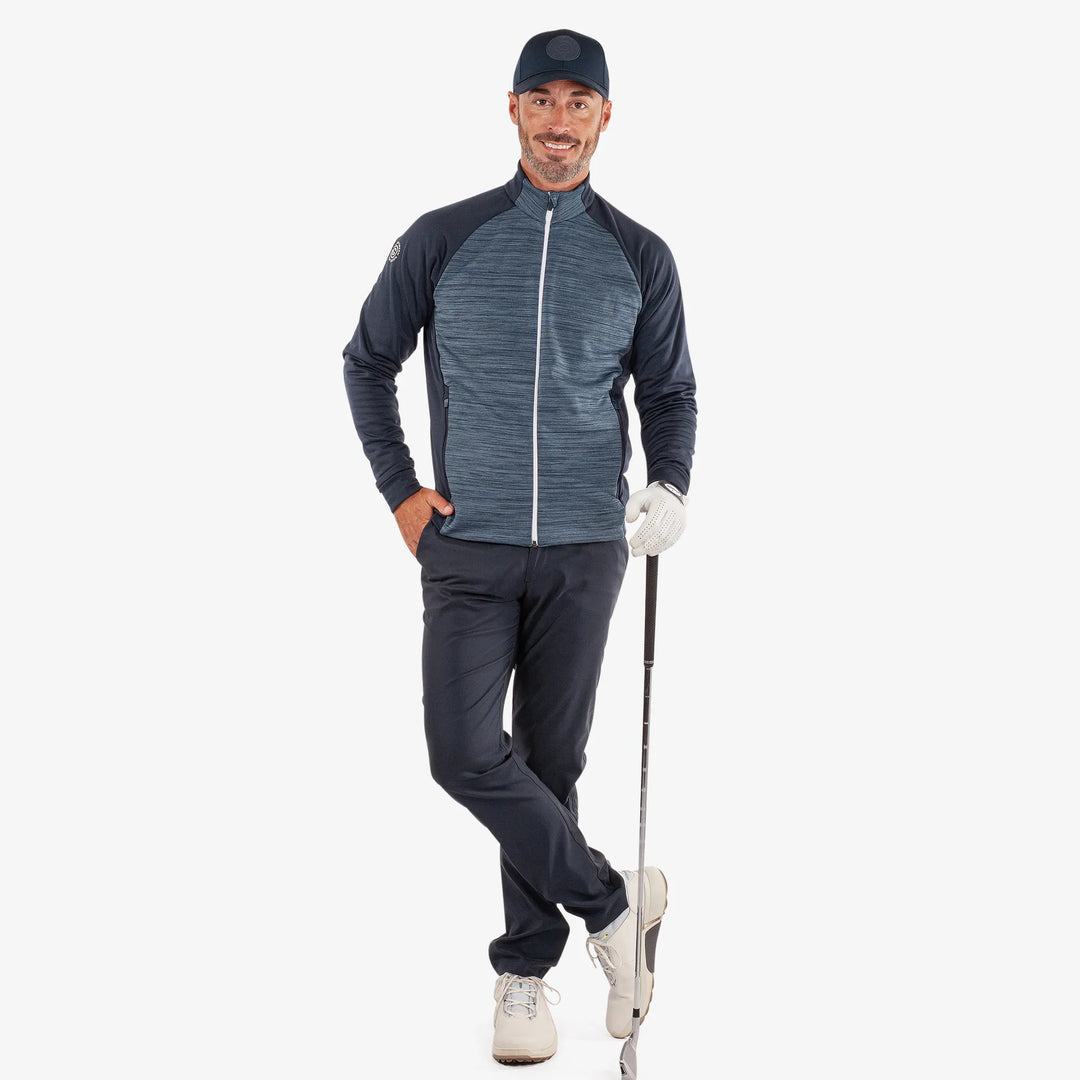 Darwin is a Insulating golf mid layer for Men in the color Moonlight Blue/Navy(2)