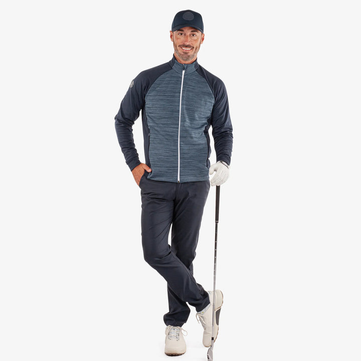 Darwin is a Insulating golf mid layer for Men in the color Moonlight Blue/Navy(2)