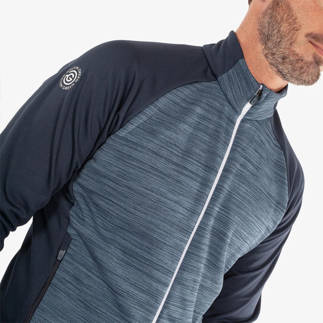 Darwin is a Insulating golf mid layer for Men in the color Moonlight Blue/Navy(3)